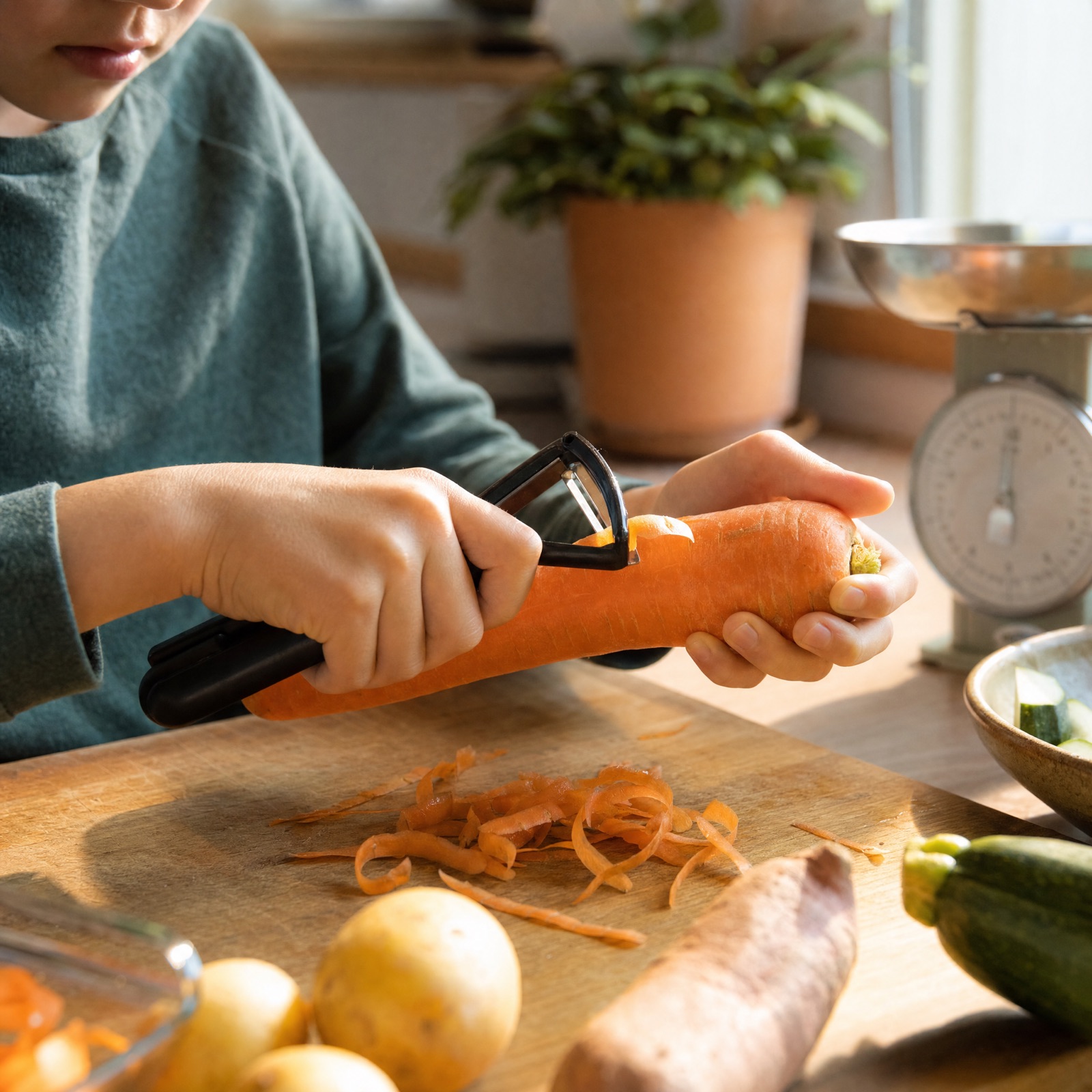 Enfants secouant un bocal pour faire du beurre